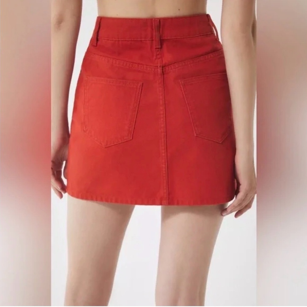 Urban Outfitters BDG Red Orange Mini Skirt Size XL - Picture 2 of 10